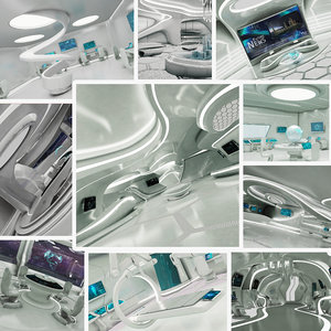 3D futuristic interior 10 1 model