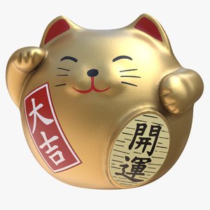3D fortune cat model