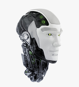 3D cyborg head ii