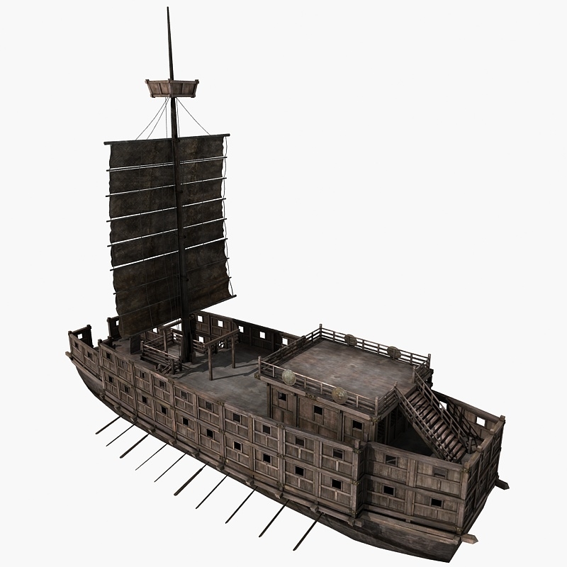 三国时期的战舰3d模型
