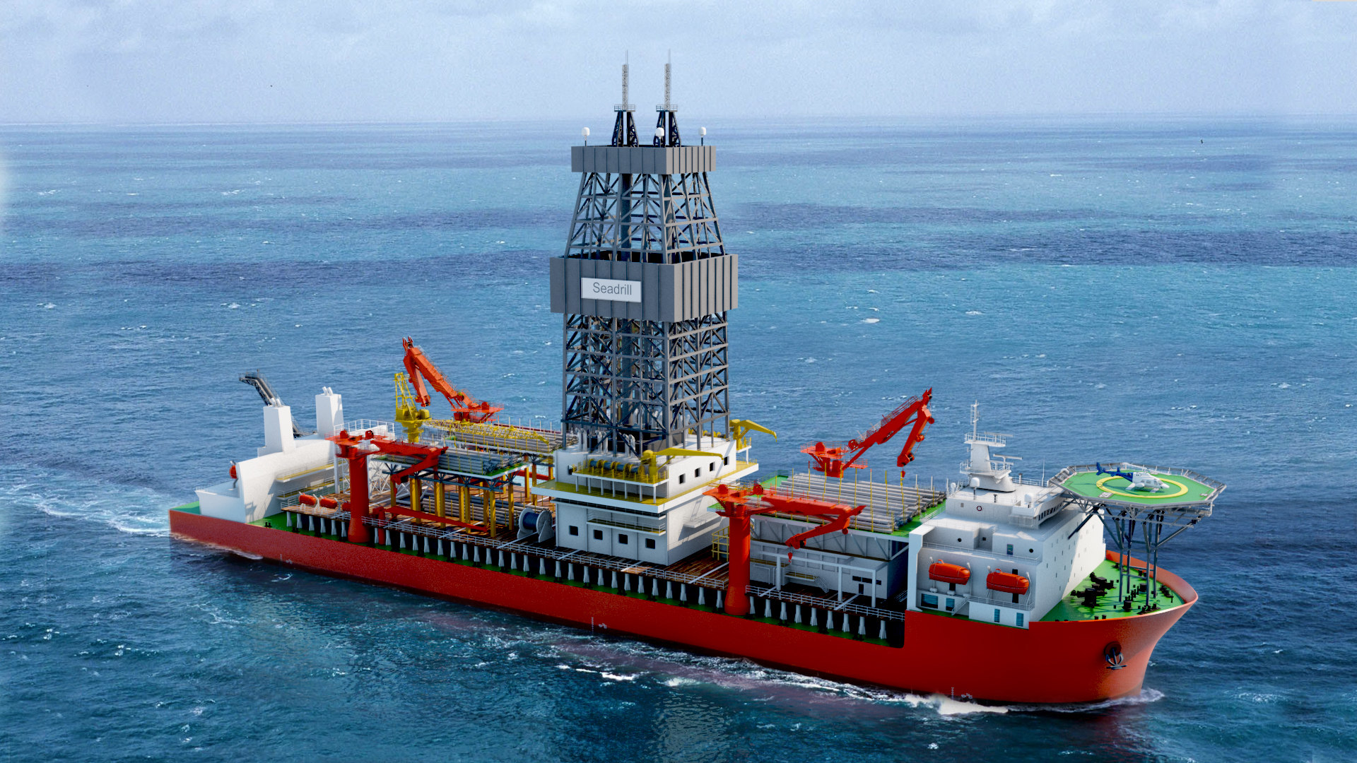 3D модель Seadrill Drill Ship TurboSquid 1473077