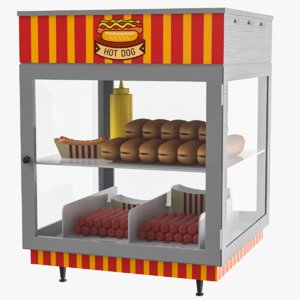 hot dog display 3D model