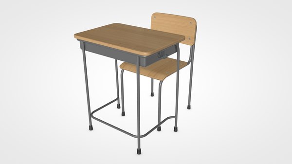 3d Japanese School Desk Model - Turbosquid 1473259