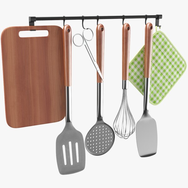 real kitchen utensil holder 3D model