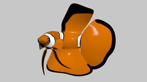 clown betta fish 3D