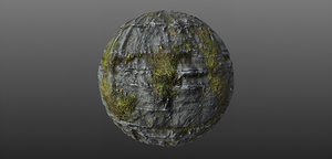 Mossy Cliff Rock 002 PBR Material Texture