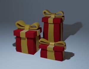 stylized present games 3D model