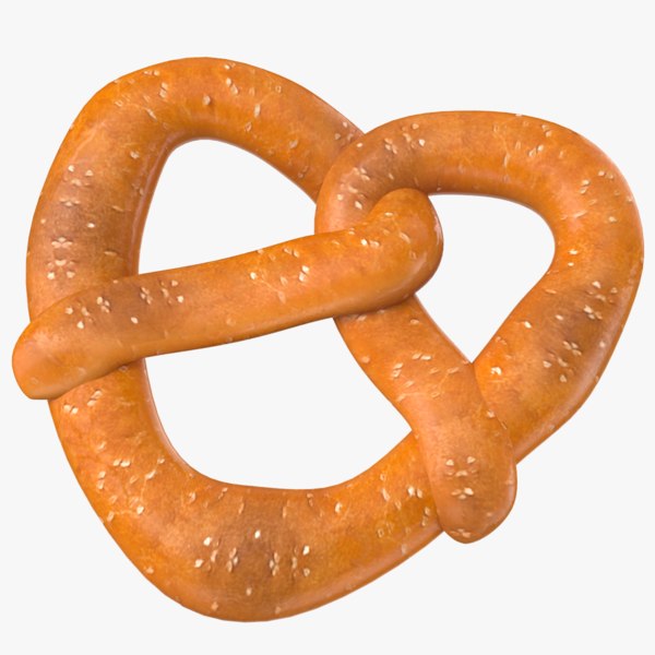 3D pretzel snack food model