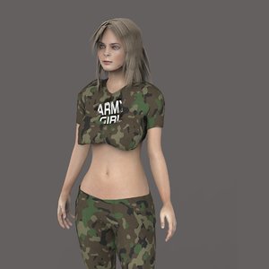 young girl 3D model