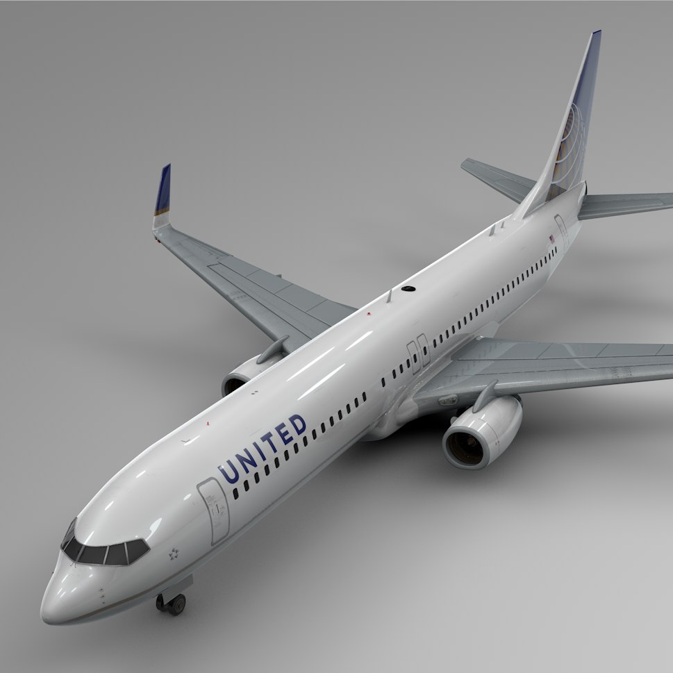 3D united airlines boeing 737-800 model - TurboSquid 1473658
