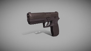 games p320 9mm pistol 3D model