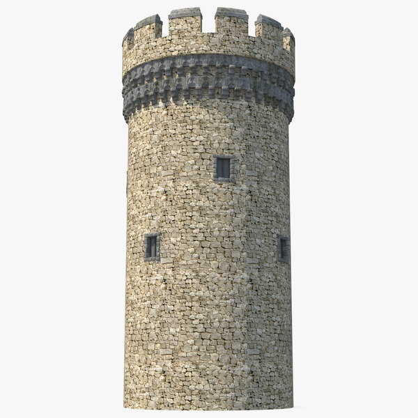 Modele 3d De Grande Tour Du Chateau Medieval Turbosquid