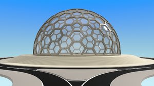3D big glass dome