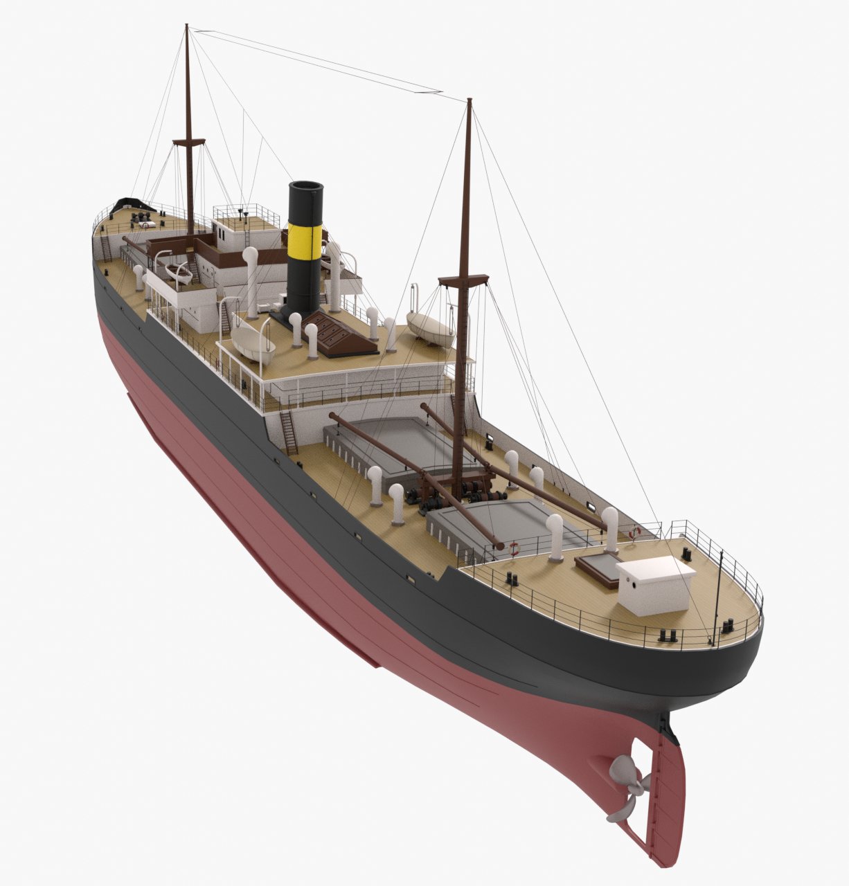 3D merchant ship cargo model TurboSquid 1473977
