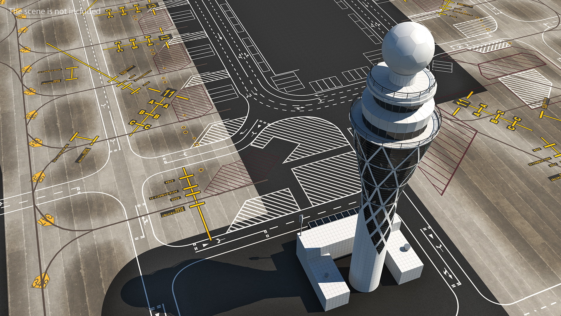 airport tower air 3d