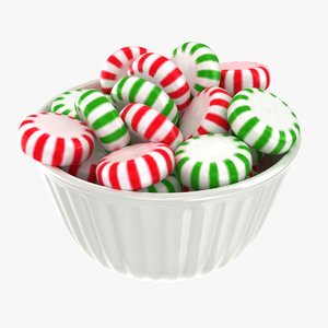 3D realistic starlight candy bowl model