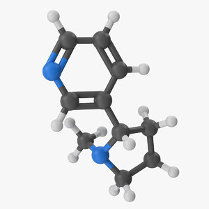 nicotine molecule 3D model