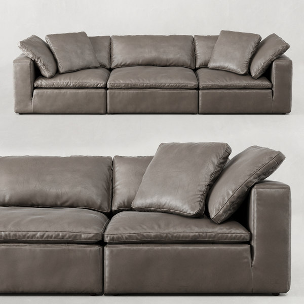 Cloud Modulares Ledersofa 3d Modell, Modular Leather Sofa