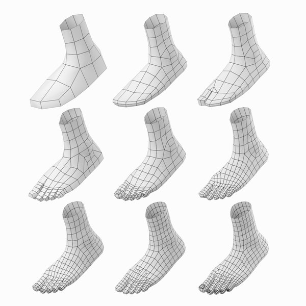 realistic feet 3d max