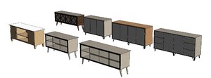 3D credenza table