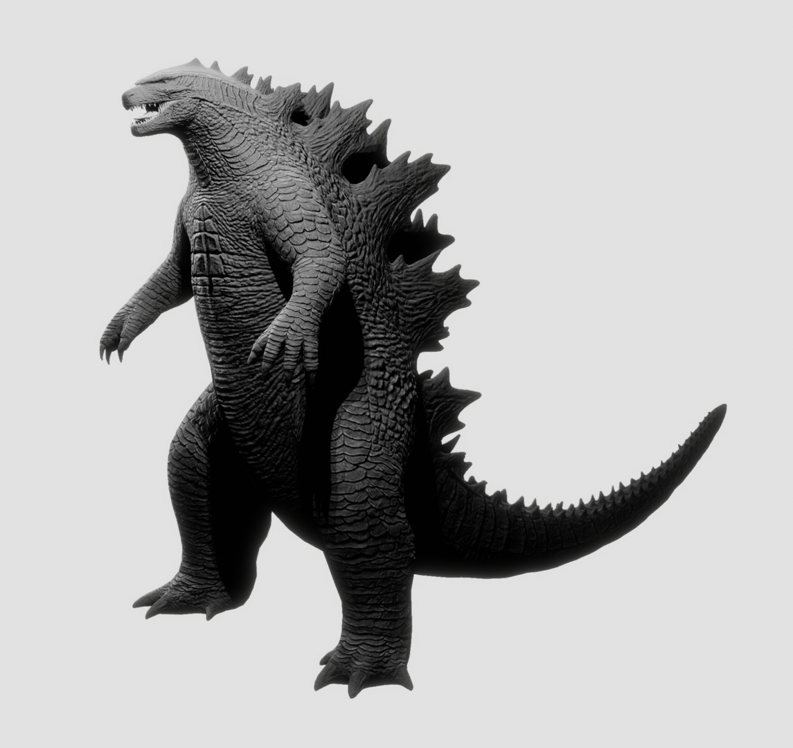 Godzilla 3D Model Rigged / Godzilla (2014) Rigged for