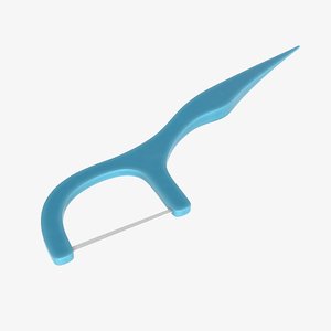 3D model dental floss pick