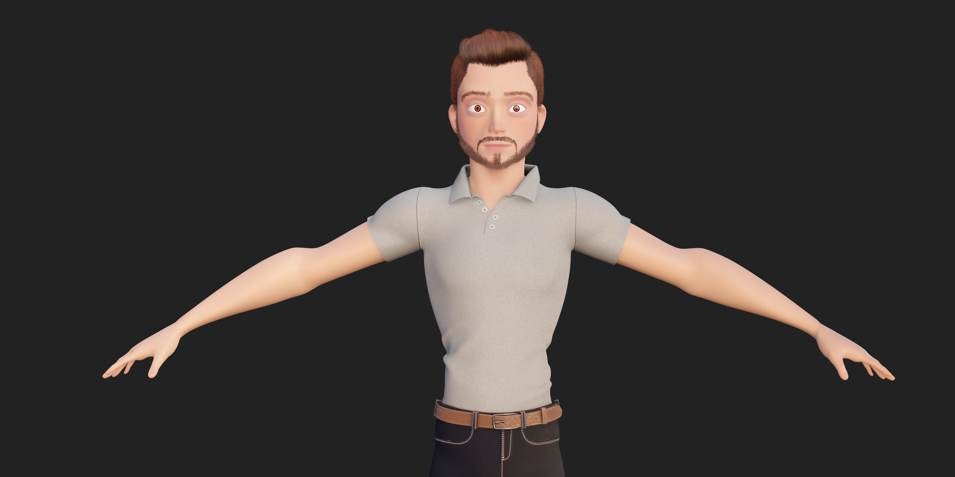 Modello 3D Personaggio Maschile Stilizzato Modello 3D In Blender Cycles 