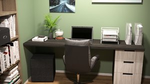 3D home office model