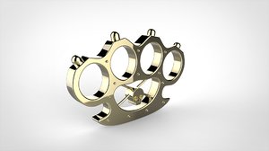 brass knuckles 3D model