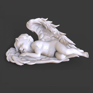 baby angel sculpture 3D