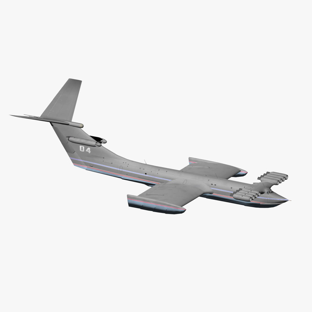 ekranoplan km 3d model