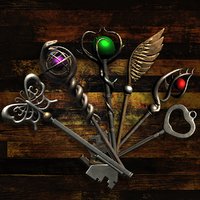 keys butterfly eye 3D model