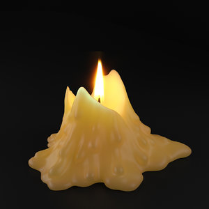 melted candle 3D model