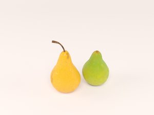3D model pear fruit food