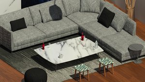 living room revit 3D model