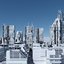 3D futuristic sci-fi buildings