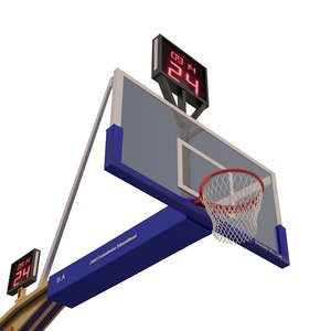3D model basketball hoop goal sport ball