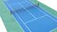 3D model real tennis pitch