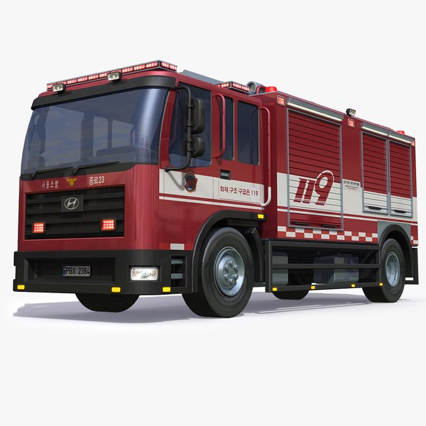 korean firetruck 3D