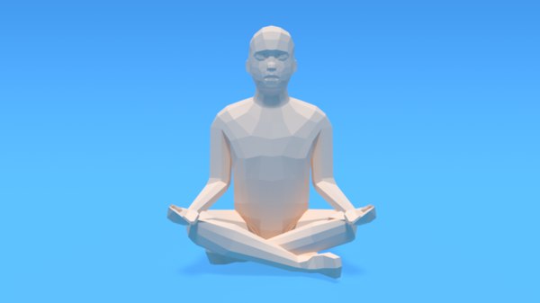 低聚3d瑜伽模型