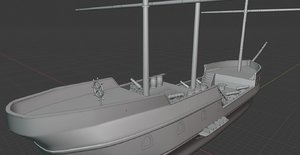 galleon ship 3D model