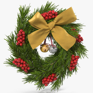 3D christmas wreath bells 2