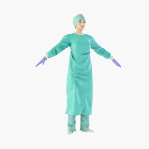 nurse surgeon 3D model