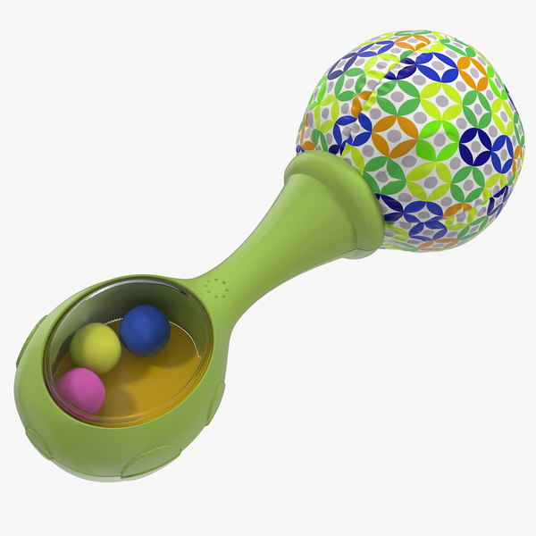 Modele 3d De Hochet Bebe Vert Generique Turbosquid