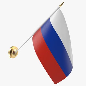 wall flag russia 3D