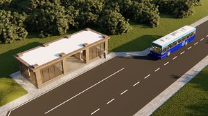 3D bus station