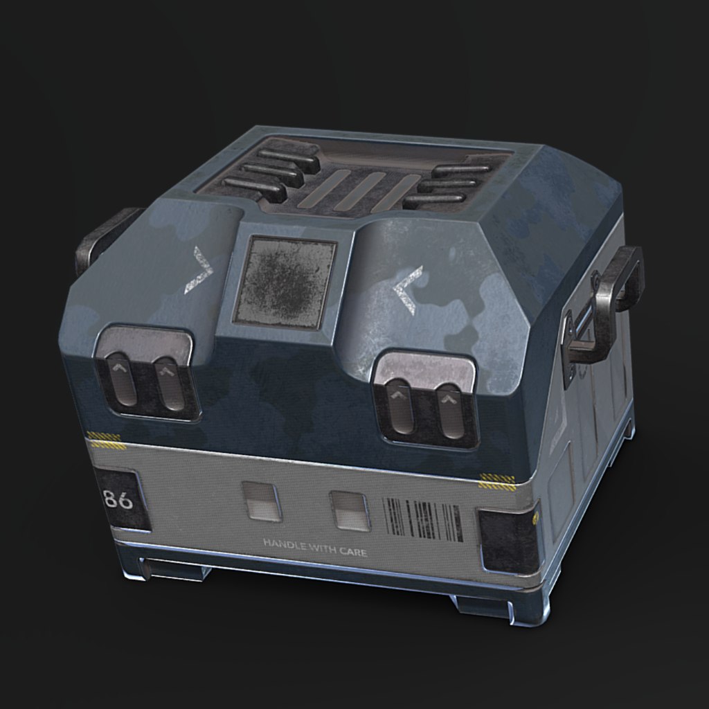 Military sci-fi loot crate 3D model - TurboSquid 1475677