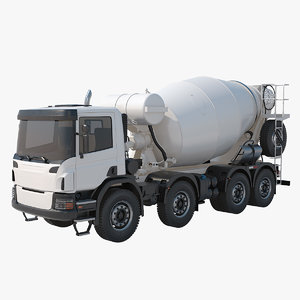 3D concrete mixer truck