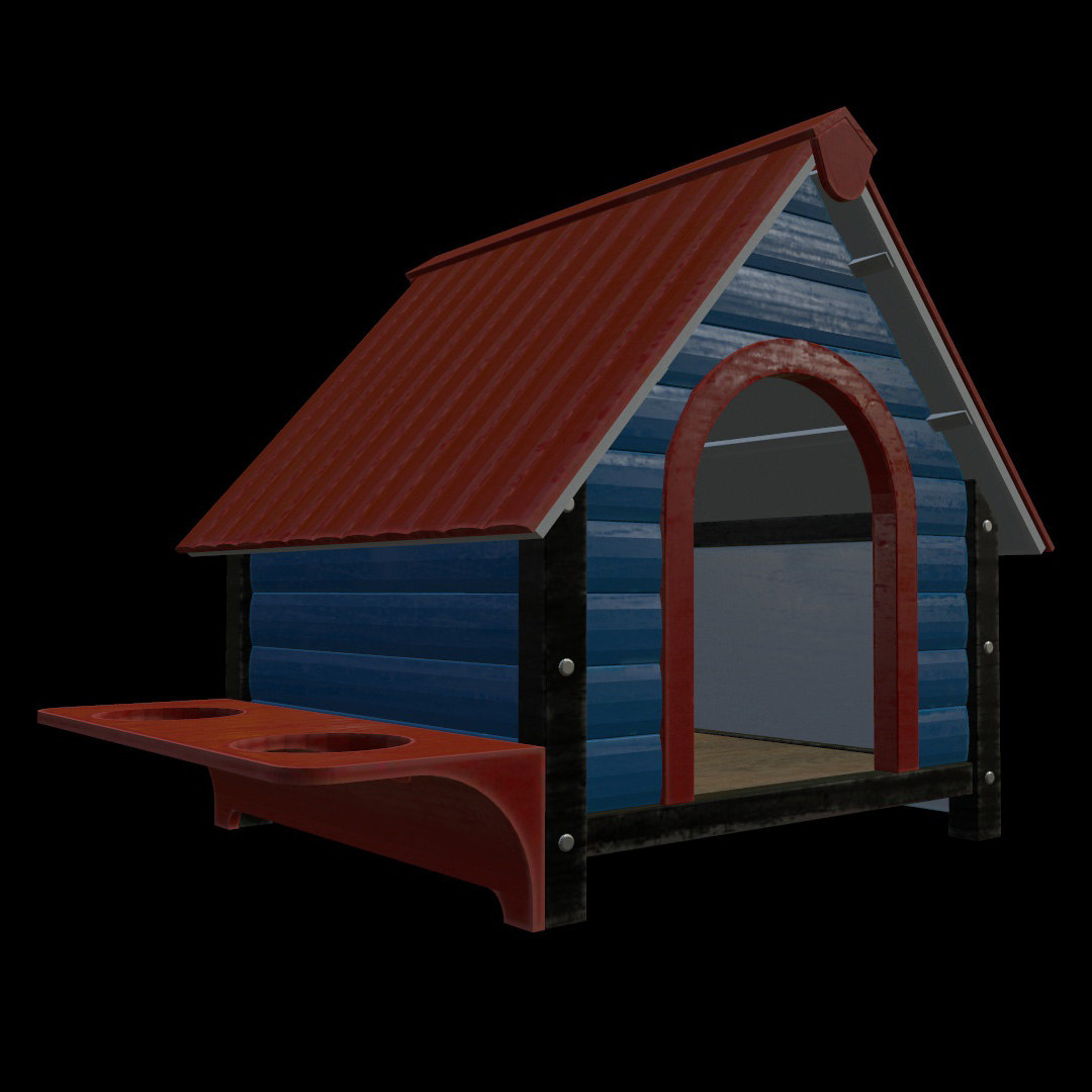3D wooden dog house model TurboSquid 1475732