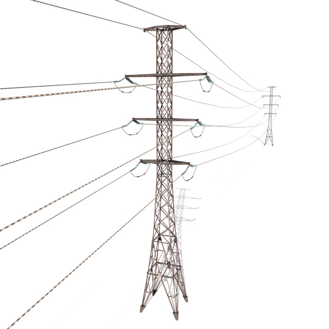 3D electricity poles - TurboSquid 1475788